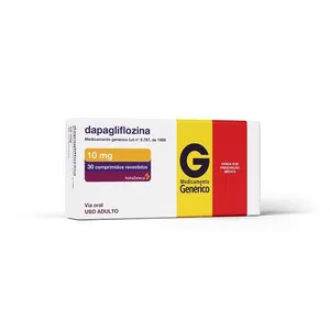 Dapagliflozina Genérico - 10mg - 30 Comprimidos