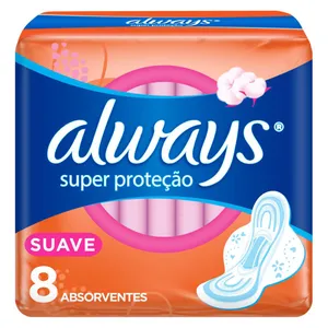 Always Higiene Simples Super C/Absorventes 8 Unidades