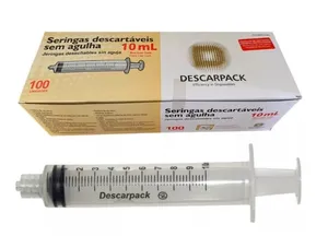 Descarpack Seringa 10ml com Agulha 25x7 Luer Slip