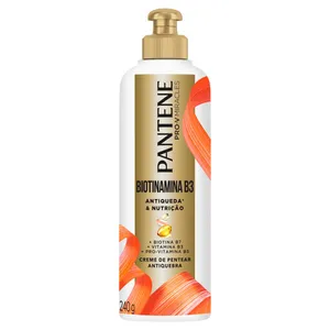 Pantene Creme Pentear Biotina B3 Antiqueda e Nutrição 240g