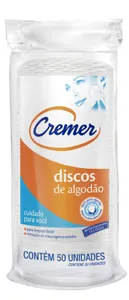 Algodão Disco Cremer com 50 Unidades
