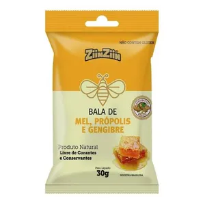Bala Ziinin Ziinin Gengibre Mel Própolis - 30g