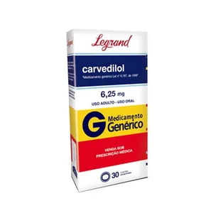 Carvedilol 6,25mg 30 Comprimidos Legrand