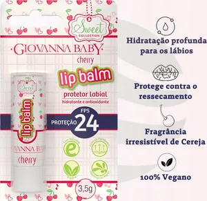 Protetor Labial Giovana Baby Sabor Cereja 3,5g
